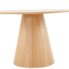 naturel eettafel rond met houten centrale poot 120 cm breed