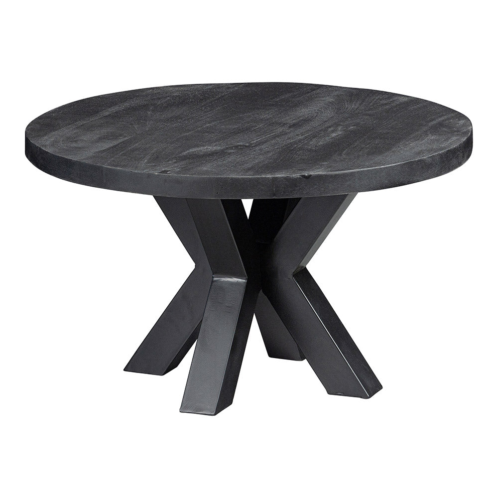 ronde salontafel zwart 70 cm breed